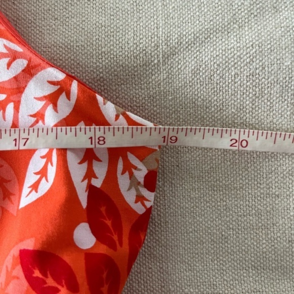 Pendleton Tangerine White Floral Sleeveless‎ A Line Dress Size 10 - Picture 8 of 12